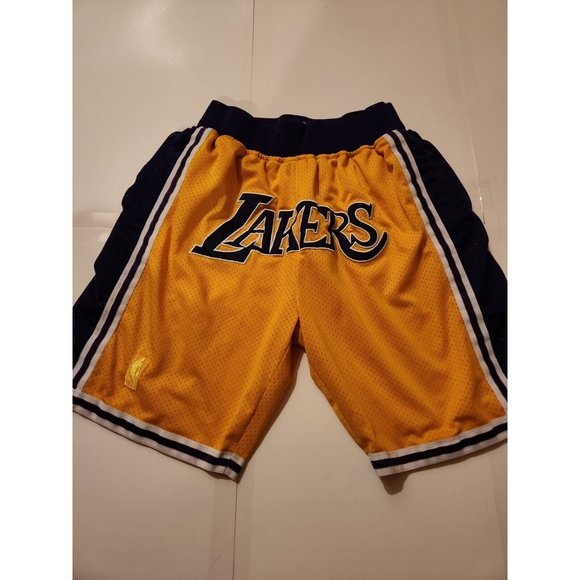 Just Don LA Lakers 1996-97 NBA Shorts Large Yellow Purple